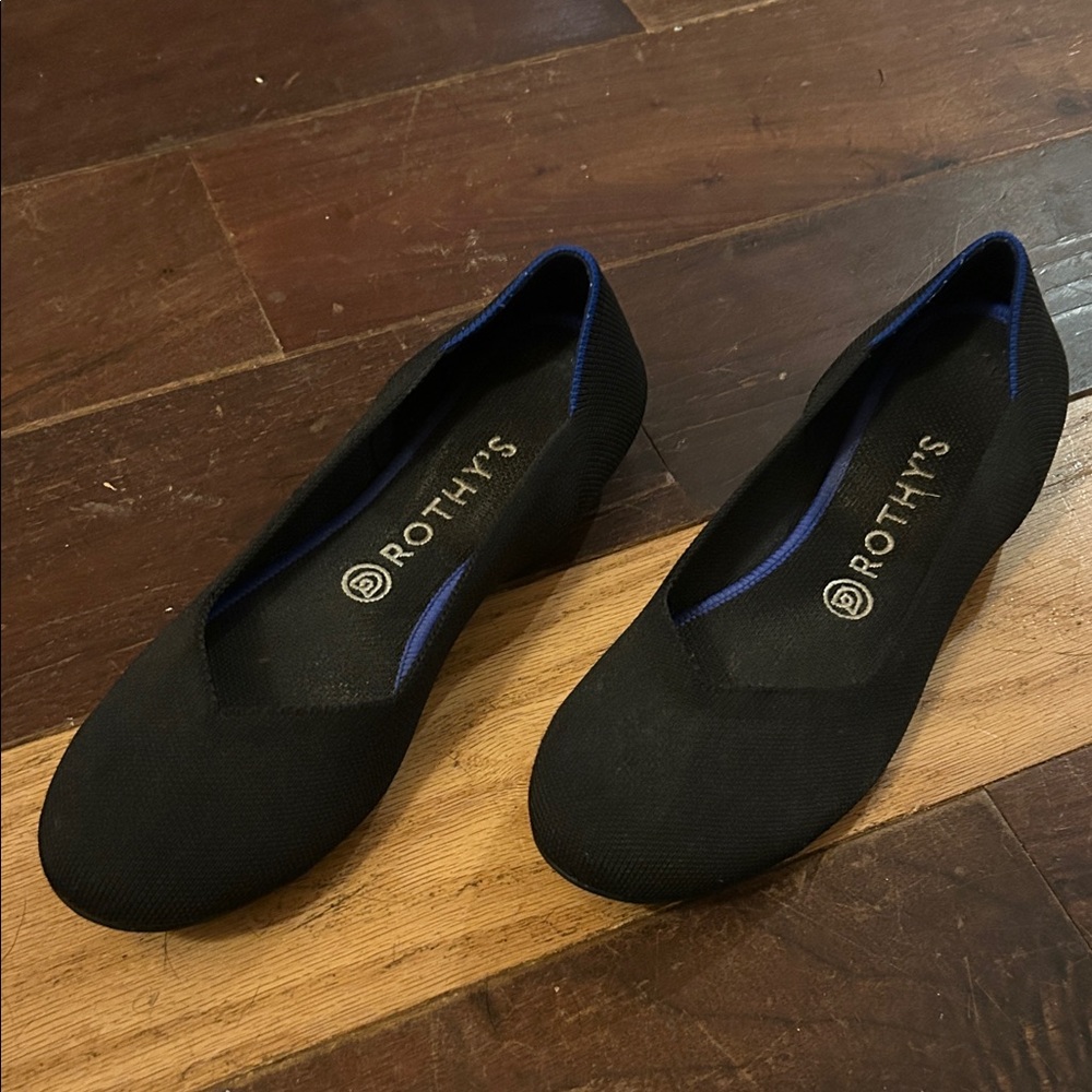 Rothy's Black and Blue Flats